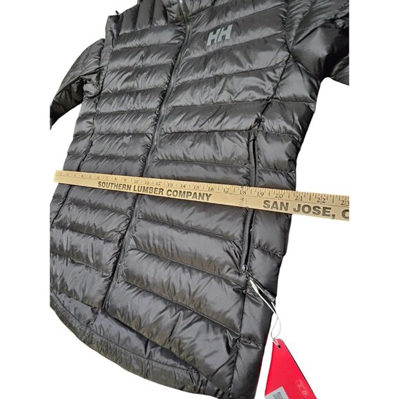 HH Puffer Jacket Mens Medium Black Verglasn Down Coat Outdoors Casual - Picture 5 of 7